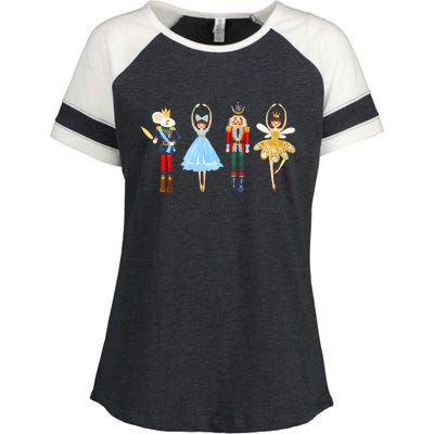 Nutcracker Sugar Plum Fairy Christmas 2022 Gift Enza Ladies Jersey Colorblock Tee