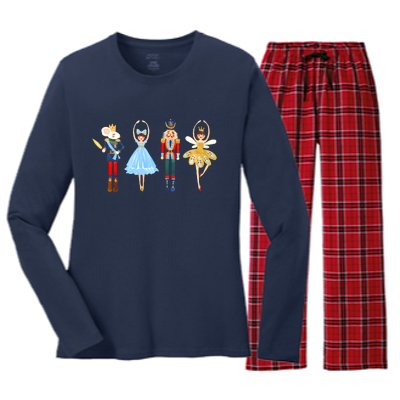 Nutcracker Sugar Plum Fairy Christmas 2022 Gift Women's Long Sleeve Flannel Pajama Set 