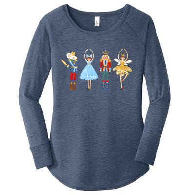 Nutcracker Sugar Plum Fairy Christmas 2022 Gift Women's Perfect Tri Tunic Long Sleeve Shirt