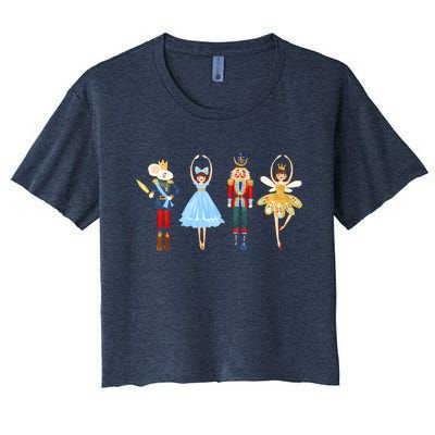 Nutcracker Sugar Plum Fairy Christmas 2022 Gift Women's Crop Top Tee