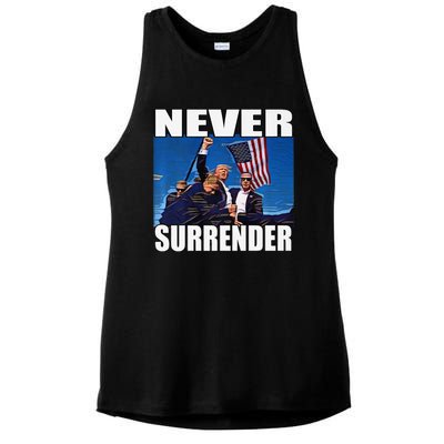 Never Surrender Premium Ladies PosiCharge Tri-Blend Wicking Tank