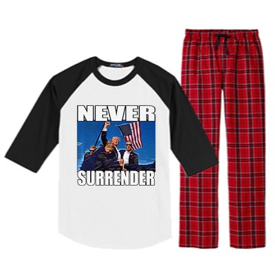 Never Surrender Premium Raglan Sleeve Pajama Set