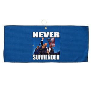 Never Surrender Premium Large Microfiber Waffle Golf Towel