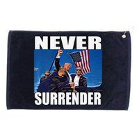 Never Surrender Premium Grommeted Golf Towel