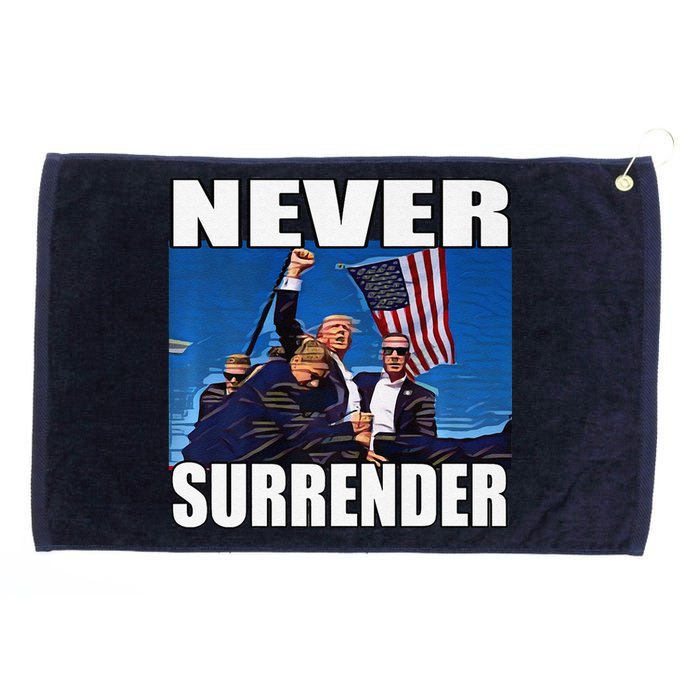 Never Surrender Premium Grommeted Golf Towel