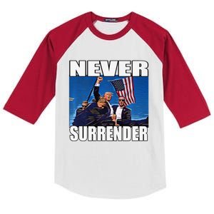 Never Surrender Premium Kids Colorblock Raglan Jersey