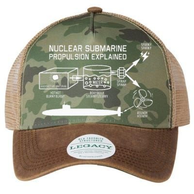 Nuclear Submarine Propulsion Funny Diagram Legacy Tie Dye Trucker Hat