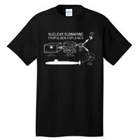 Nuclear Submarine Propulsion Funny Diagram Tall T-Shirt