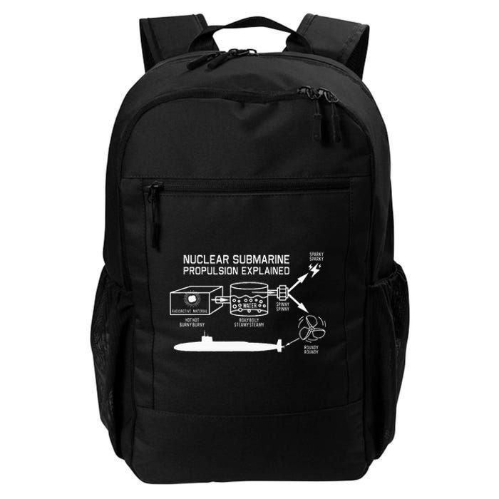 Nuclear Submarine Propulsion Funny Diagram Daily Commute Backpack