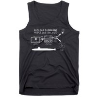 Nuclear Submarine Propulsion Funny Diagram Tank Top