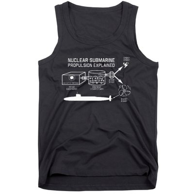 Nuclear Submarine Propulsion Funny Diagram Tank Top