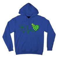 Nurse St Patricks Day Stethoscope Heartbeat Clover Nurses Hoodie