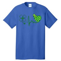 Nurse St Patricks Day Stethoscope Heartbeat Clover Nurses Tall T-Shirt