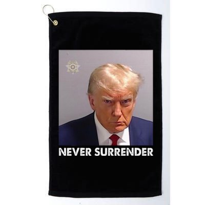 Never Surrender Pro Trump Platinum Collection Golf Towel