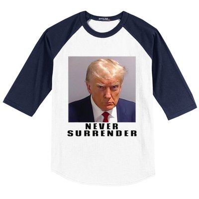 Never Surrender Pro Trump Baseball Sleeve Shirt