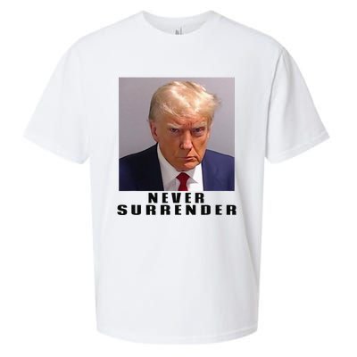 Never Surrender Pro Trump Sueded Cloud Jersey T-Shirt