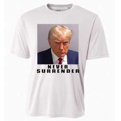 Never Surrender Pro Trump Cooling Performance Crew T-Shirt