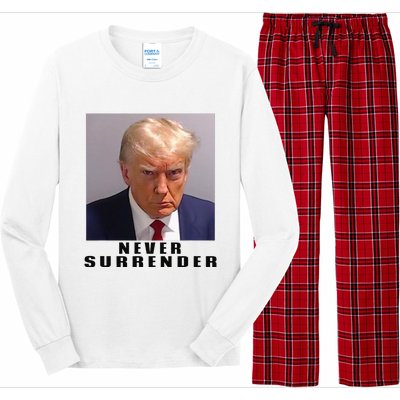 Never Surrender Pro Trump Long Sleeve Pajama Set