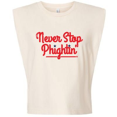 Never Stop Phightin’ Philadelphia Garment-Dyed Women's Muscle Tee