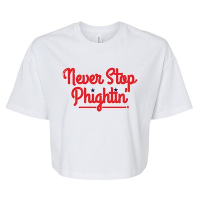 Never Stop Phightin’ Philadelphia Bella+Canvas Jersey Crop Tee