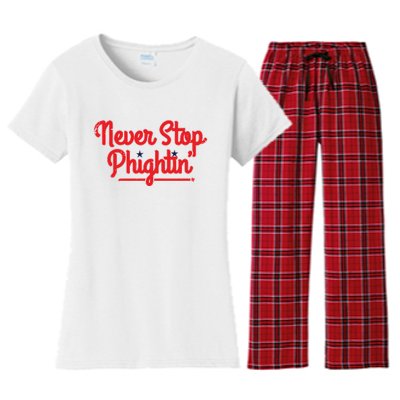 Never Stop Phightin’ Philadelphia Women's Flannel Pajama Set