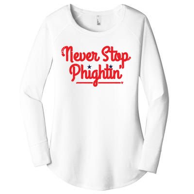 Never Stop Phightin’ Philadelphia Women's Perfect Tri Tunic Long Sleeve Shirt