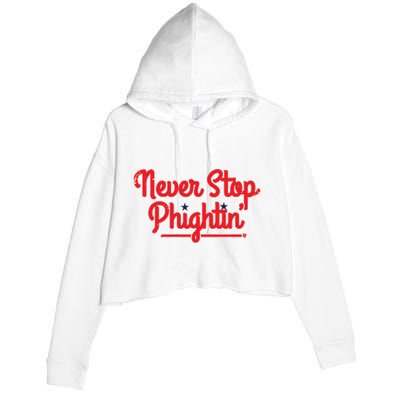 Never Stop Phightin’ Philadelphia Crop Fleece Hoodie