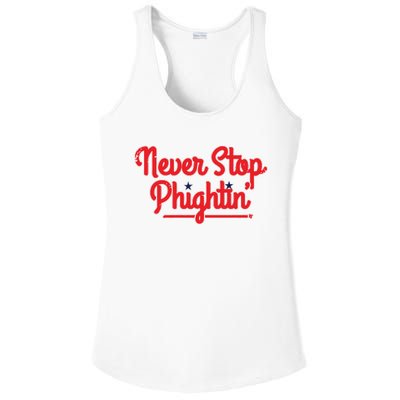 Never Stop Phightin’ Philadelphia Ladies PosiCharge Competitor Racerback Tank