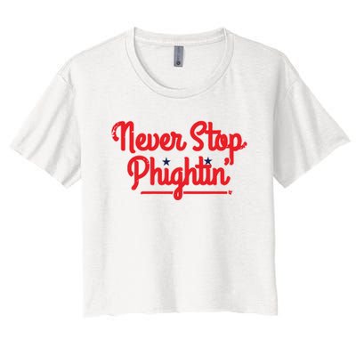 Never Stop Phightin’ Philadelphia Women's Crop Top Tee