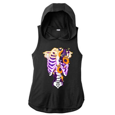 Nonbinary Subtle Pride Ribcage Lgbtq Pride Sunflower Ladies PosiCharge Tri-Blend Wicking Draft Hoodie Tank