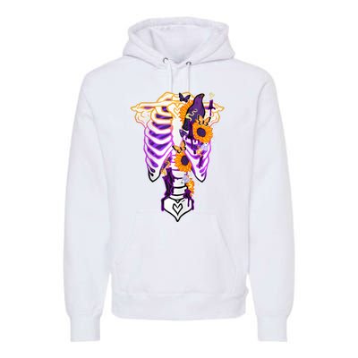 Nonbinary Subtle Pride Ribcage Lgbtq Pride Sunflower Premium Hoodie