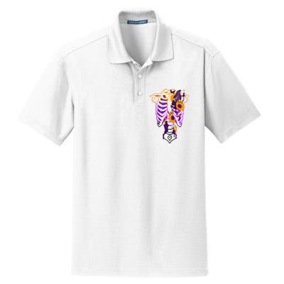 Nonbinary Subtle Pride Ribcage Lgbtq Pride Sunflower Dry Zone Grid Polo