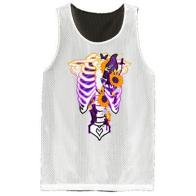 Nonbinary Subtle Pride Ribcage Lgbtq Pride Sunflower Mesh Reversible Basketball Jersey Tank