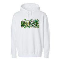 Nurse St Patricks Day Garment-Dyed Fleece Hoodie