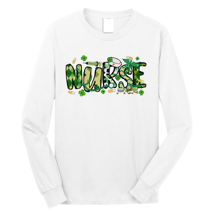 Nurse St Patricks Day Long Sleeve Shirt