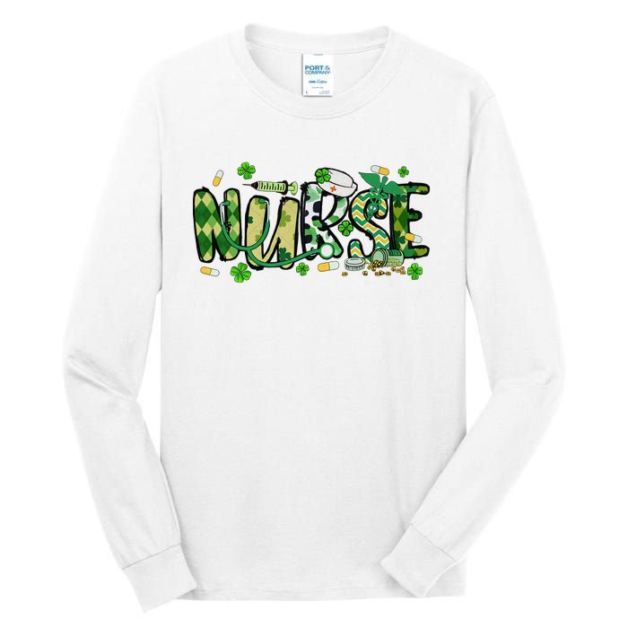 Nurse St Patricks Day Tall Long Sleeve T-Shirt