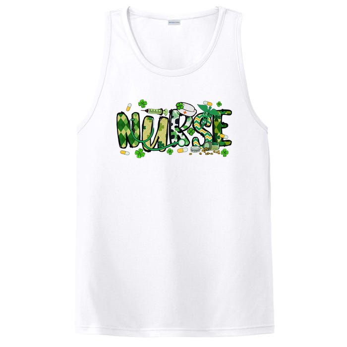 Nurse St Patricks Day PosiCharge Competitor Tank