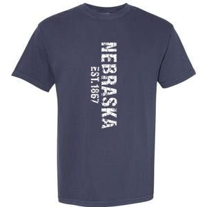 Nebraska State Patriotic American Usa Cool Distressed Design Garment-Dyed Heavyweight T-Shirt