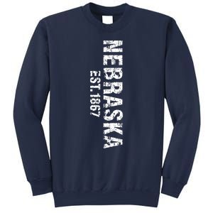 Nebraska State Patriotic American Usa Cool Distressed Design Sweatshirt