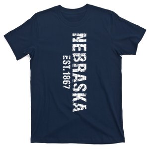 Nebraska State Patriotic American Usa Cool Distressed Design T-Shirt