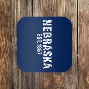 Nebraska State Patriotic American Usa Cool Distressed Design Coaster