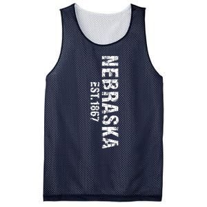 Nebraska State Patriotic American Usa Cool Distressed Design Mesh Reversible Basketball Jersey Tank