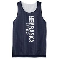 Nebraska State Patriotic American Usa Cool Distressed Design Mesh Reversible Basketball Jersey Tank