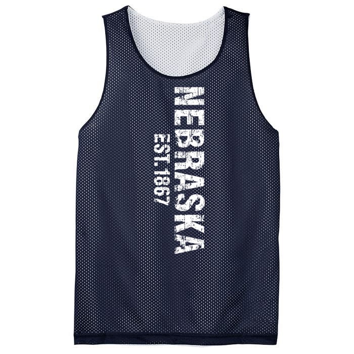 Nebraska State Patriotic American Usa Cool Distressed Design Mesh Reversible Basketball Jersey Tank