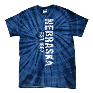 Nebraska State Patriotic American Usa Cool Distressed Design Tie-Dye T-Shirt