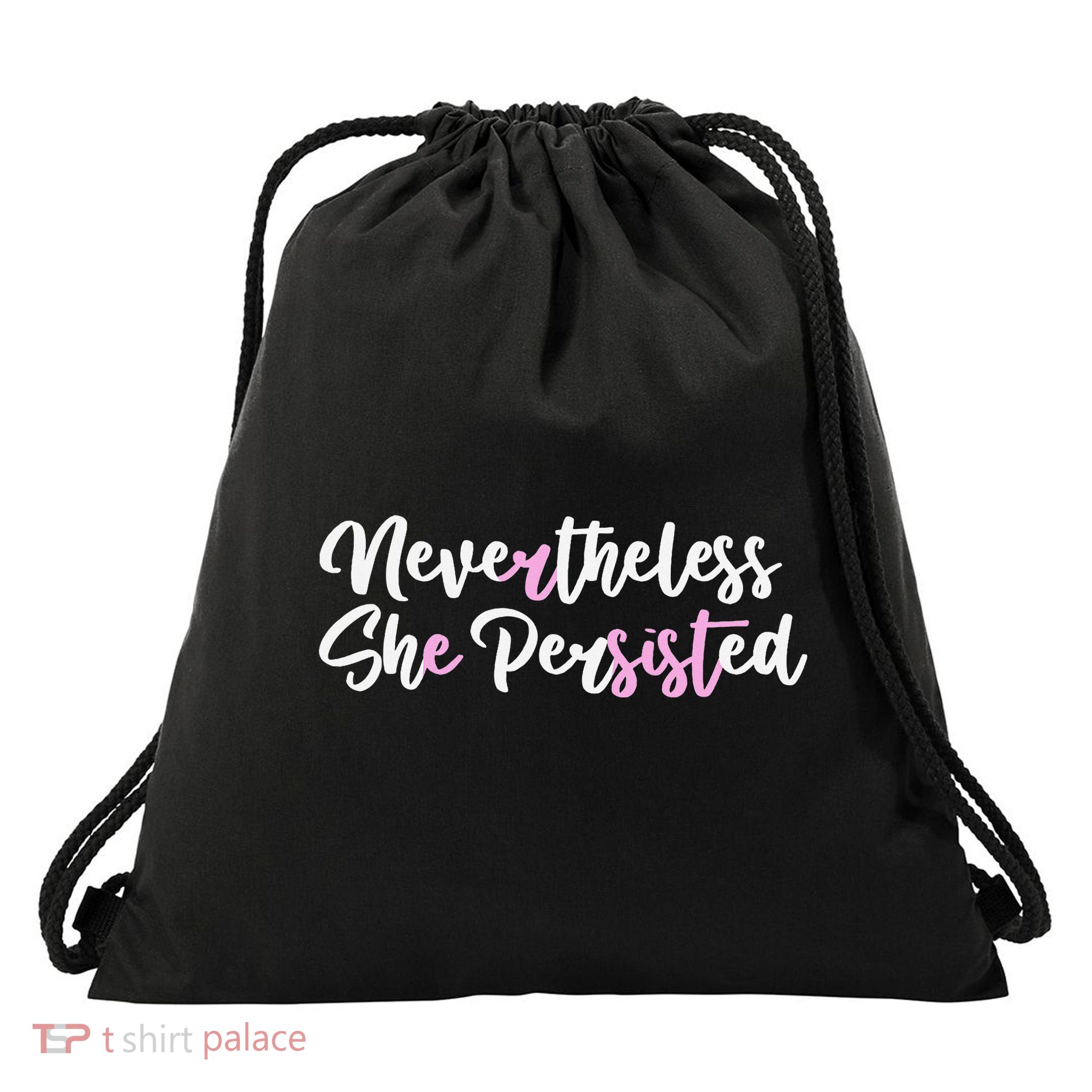 Nevertheless She Persisted Resist Protest Equal Rights Drawstring Bag