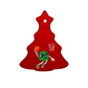 Nn St Patrick's Day Shamrock Dunking Basketball Cute Gift Ceramic Tree Ornament