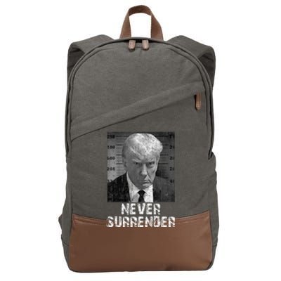 Never Surrender Pro Trump Cotton Canvas Backpack