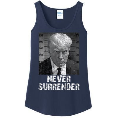 Never Surrender Pro Trump Ladies Essential Tank