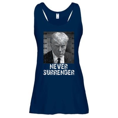 Never Surrender Pro Trump Ladies Essential Flowy Tank